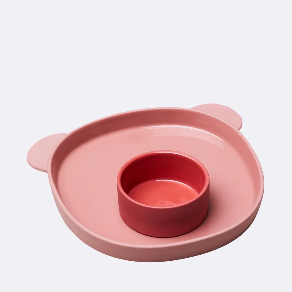 chic-mic-good-mood-kinderteller-porzellan-strawberry-bear image 1