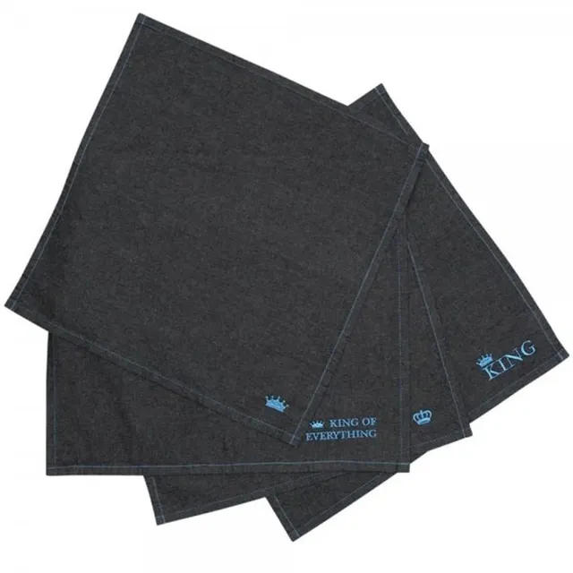 pad-concept-king-stoffservietten-4er-set-denim-black-45-x-45-cm image 1