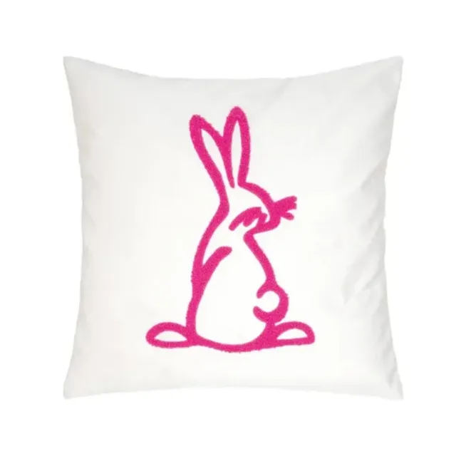 pad-concept-bunnies-kissen-pink-45-x-45-cm-mit-hase-stickerei image 1