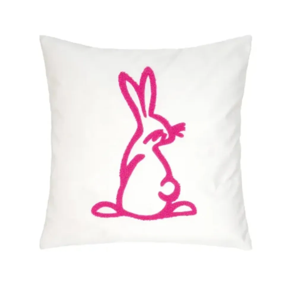 pad-concept-bunnies-kissen-pink-45-x-45-cm-mit-hase-stickerei image 1