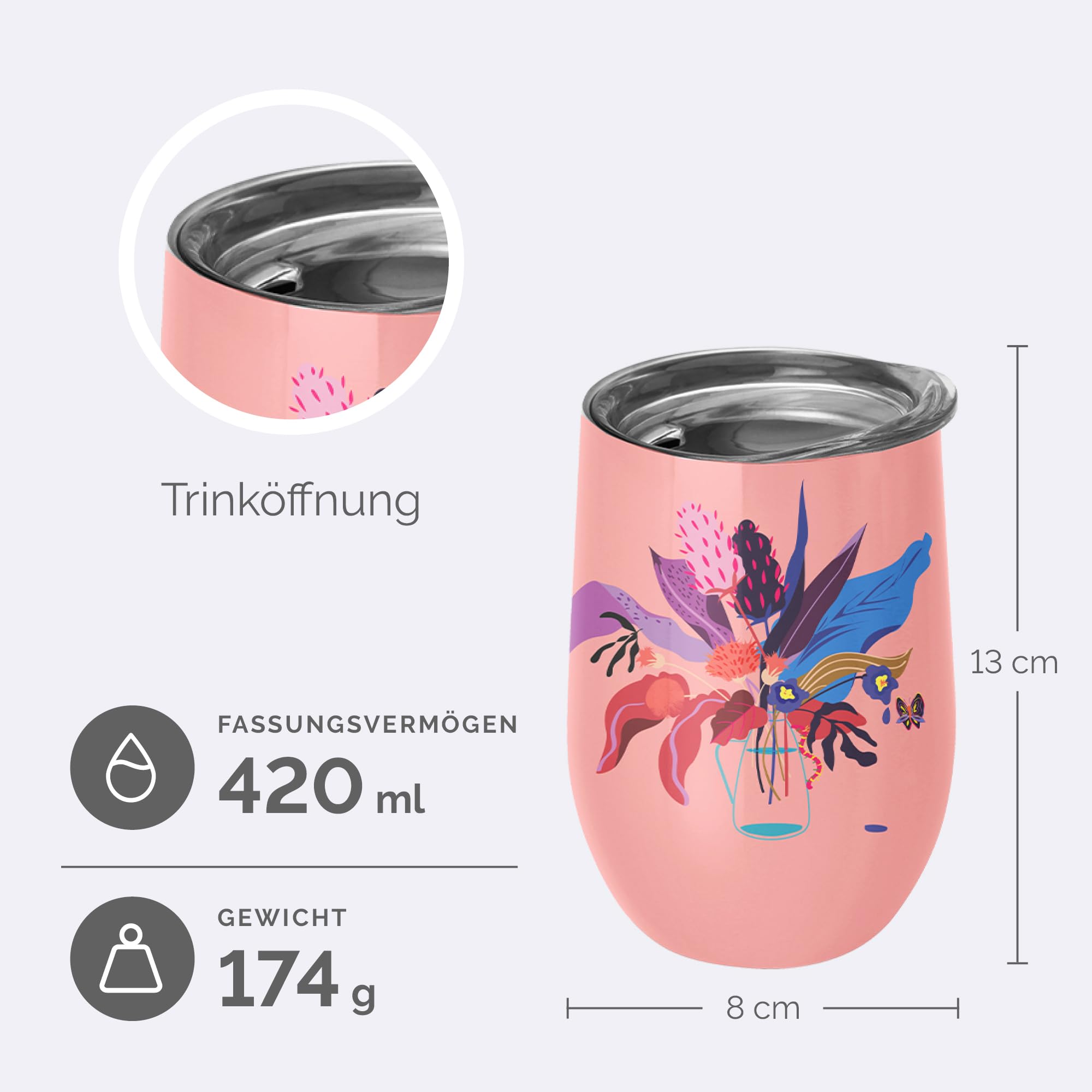 chic-mic-bioloco-office-thermobecher-420-ml-secret-garden-edelstahl image 3