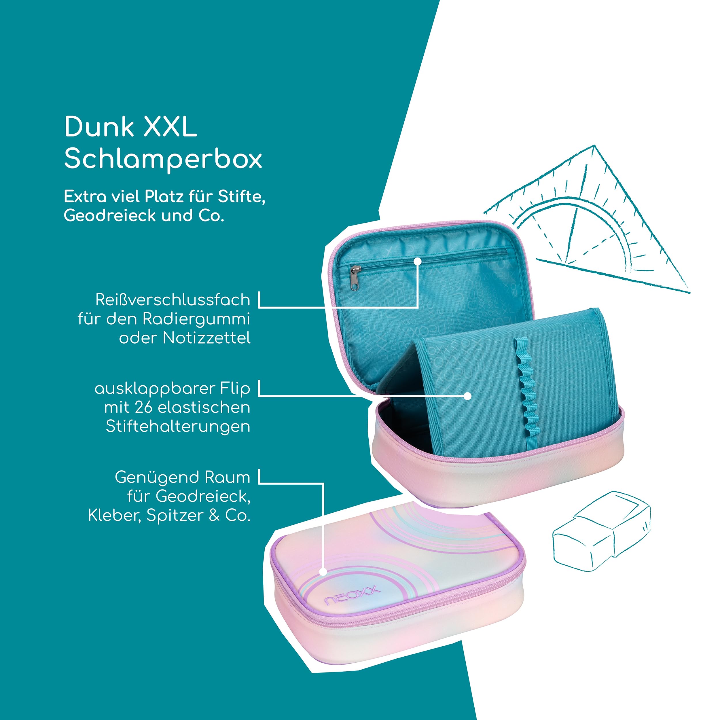 neoxx-dunk-xxl-schlamperbox-candy-party-23-5-x-17-x-6-5-cm image 2