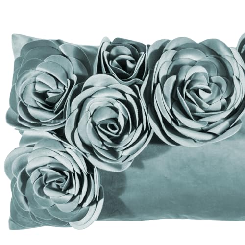 pad-concept-floral-kissenh-lle-samt-30-x-50-cm-sly-blau-mit-bl-tenapplikationen image 4