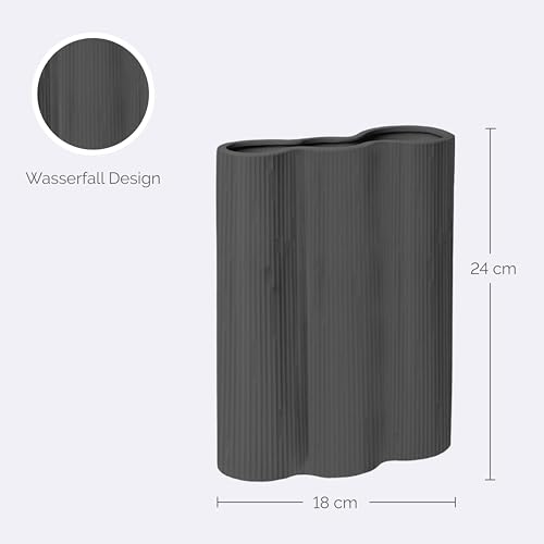 chic-mic-rua-keramik-vase-waterfall-24-cm-anthracite-ceramic image 5