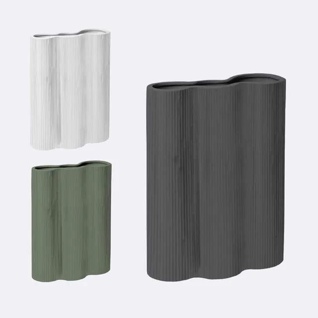 chic-mic-rua-keramik-vase-waterfall-24-cm-anthracite-ceramic image 1
