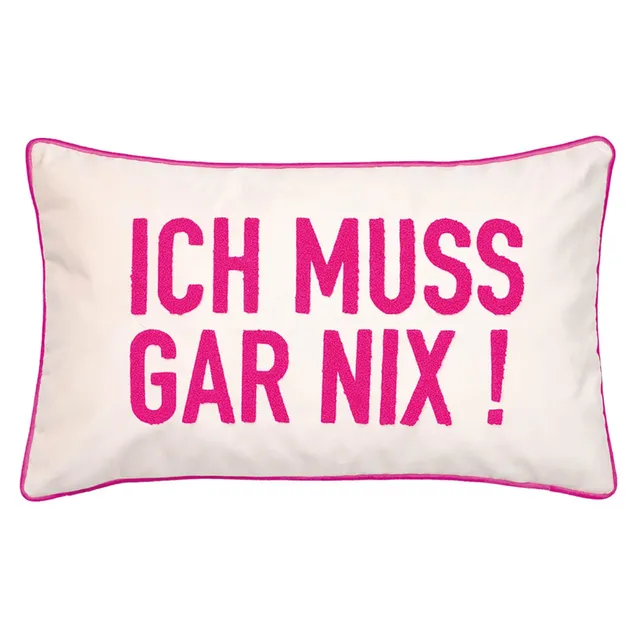 pad-concept-letters-kissenh-lle-ich-muss-gar-nix-sand-pink-30-x-50-cm image 1