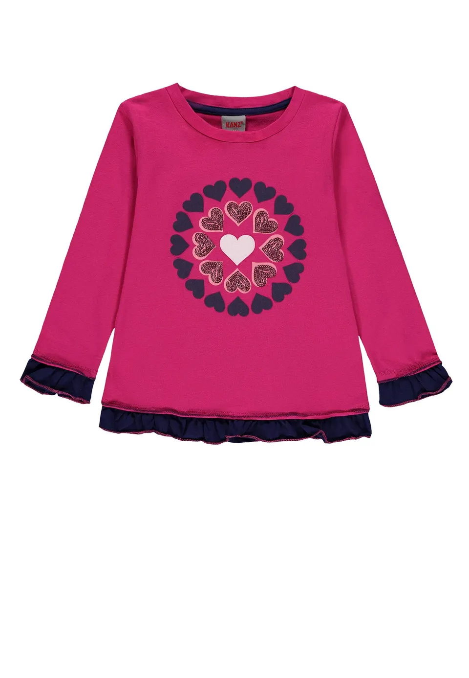kanz-m-dchen-langarmshirt-t-shirt-1-1-arm-mit-print image 1