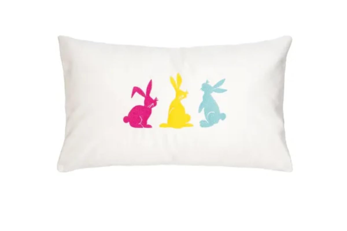 pad-concept-kissen-bunnies-multi-30-x-50-cm-dekokissen-wei-mit-gestickten-hasen image 1