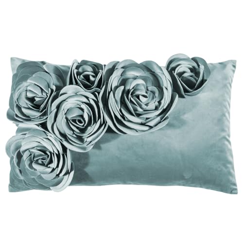 pad-concept-floral-kissenh-lle-samt-30-x-50-cm-sly-blau-mit-bl-tenapplikationen image 3